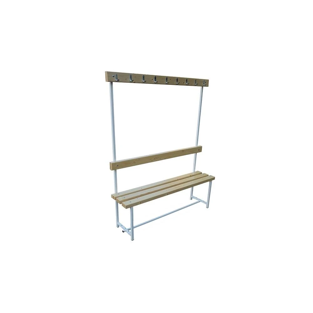  Скамья для раздевалок с вешалкой двусторонняя 1.5 м